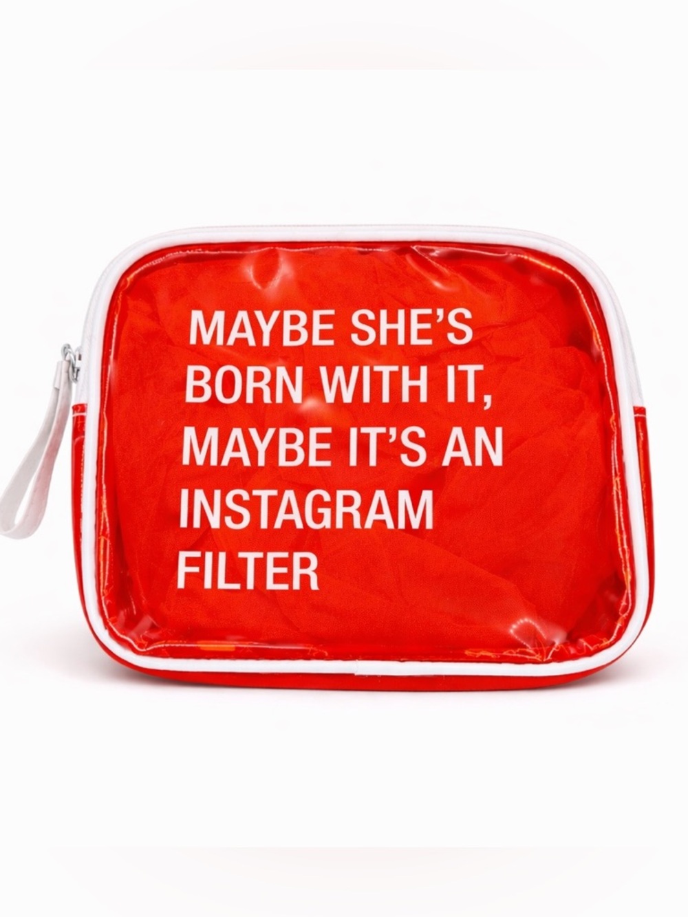 Red Vinyl Cosmetic Pouch | Glossy Baddie Essential